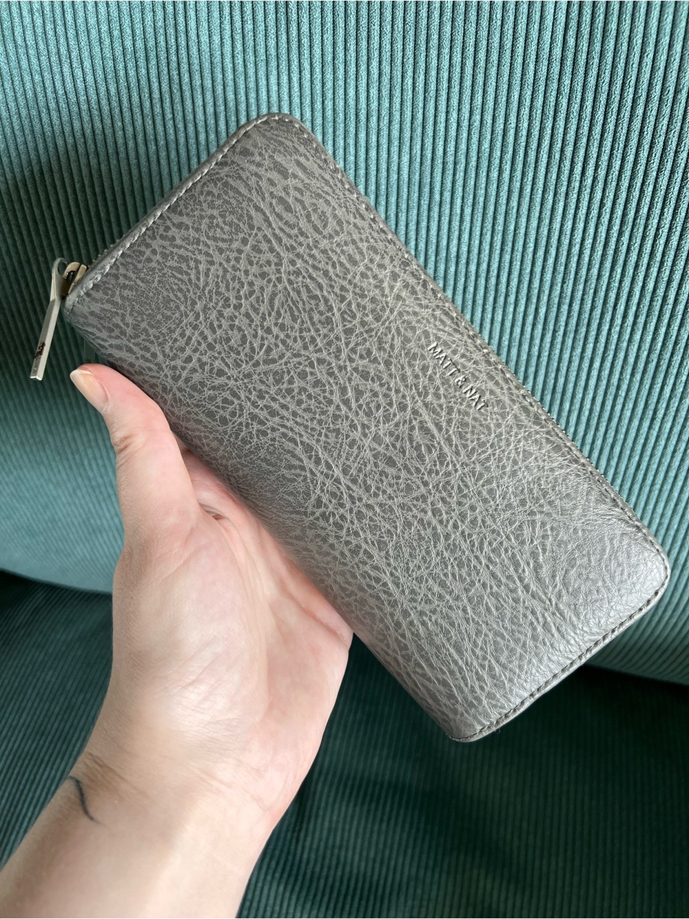 Matt and Nat Vegan Sublime continental wallet grey